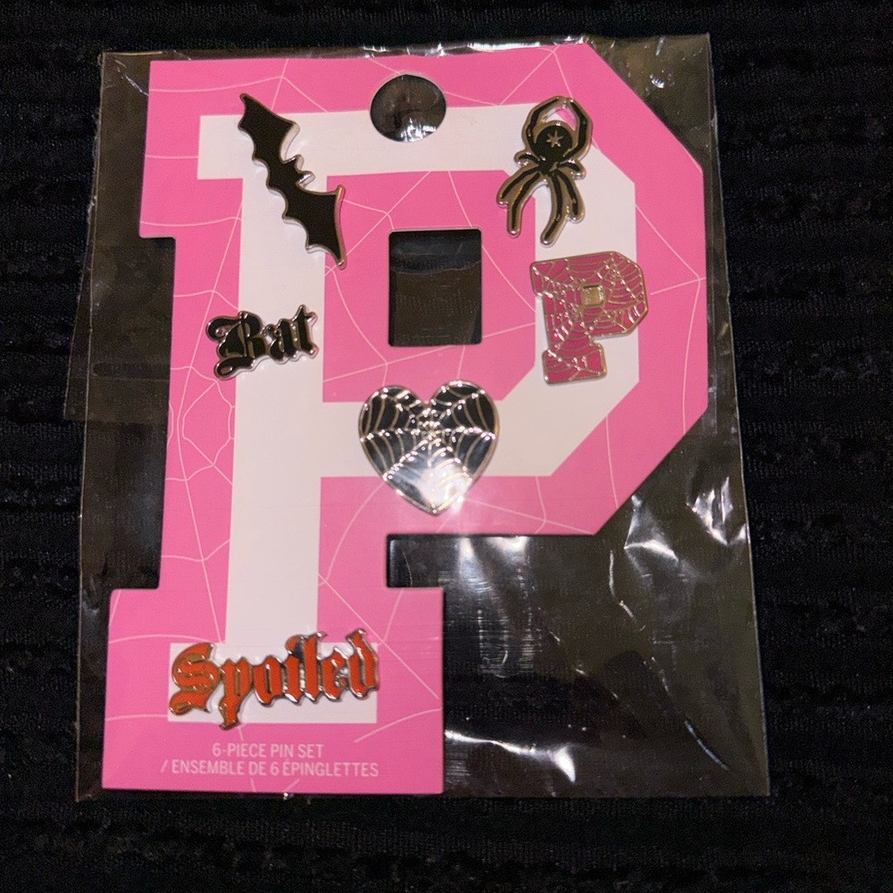 Pink Halloween 6- Piece Pin Set - Picture 3 of 4